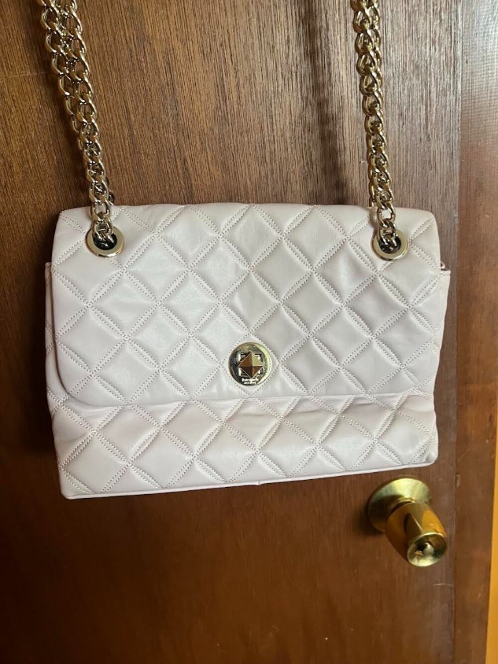 Kate Spade Pink Gold Quilted Purse